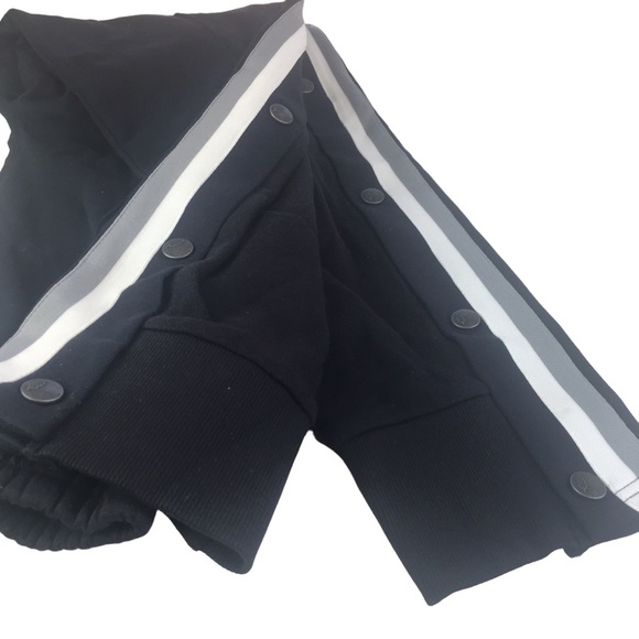 Free People Movement Baby Got Track Pants Black Side Snaps - Picture 3 of 10